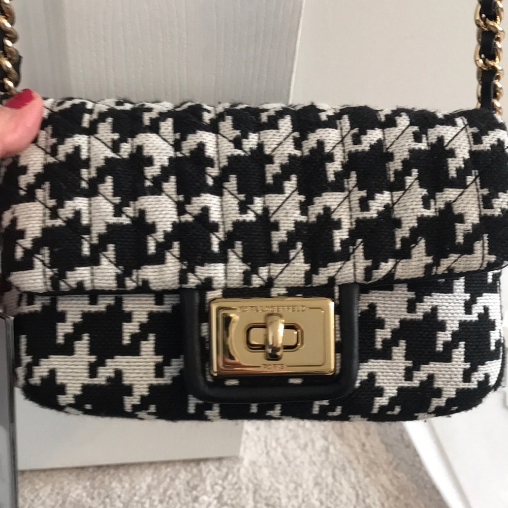 Karl Lagerfeld Paris houndstooth bag